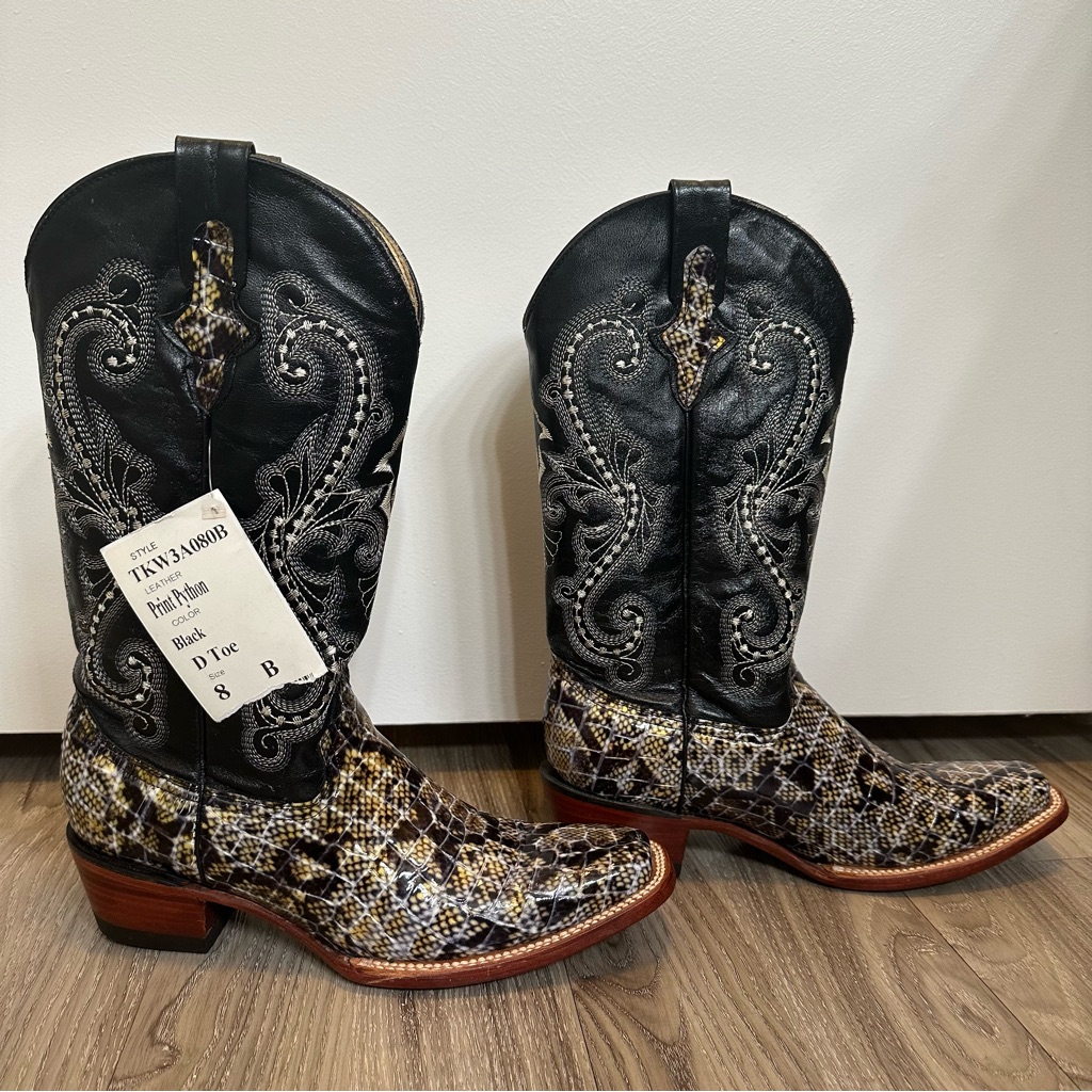 Ferrini Python Print Boots Nwt